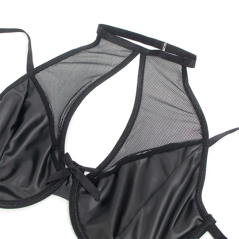 SUBBLIME - LEDER-BH UND ROCK-SET - SCHWARZ