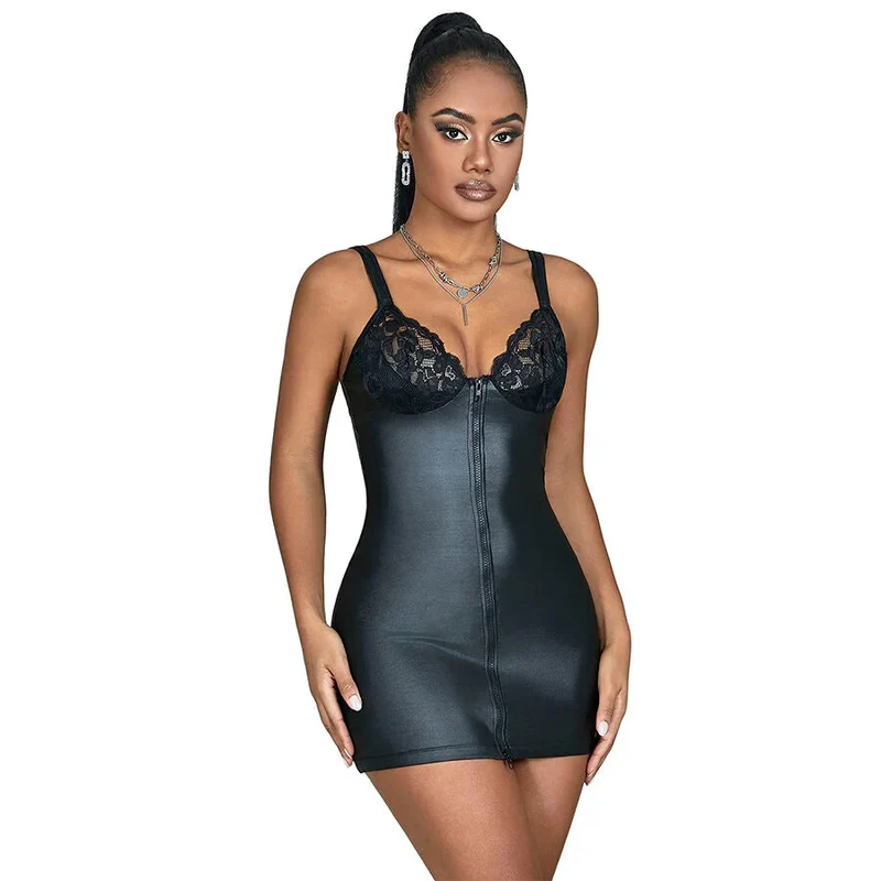 SUBBLIME - LEDERKLEID MIT REISSVERSCHLUSS