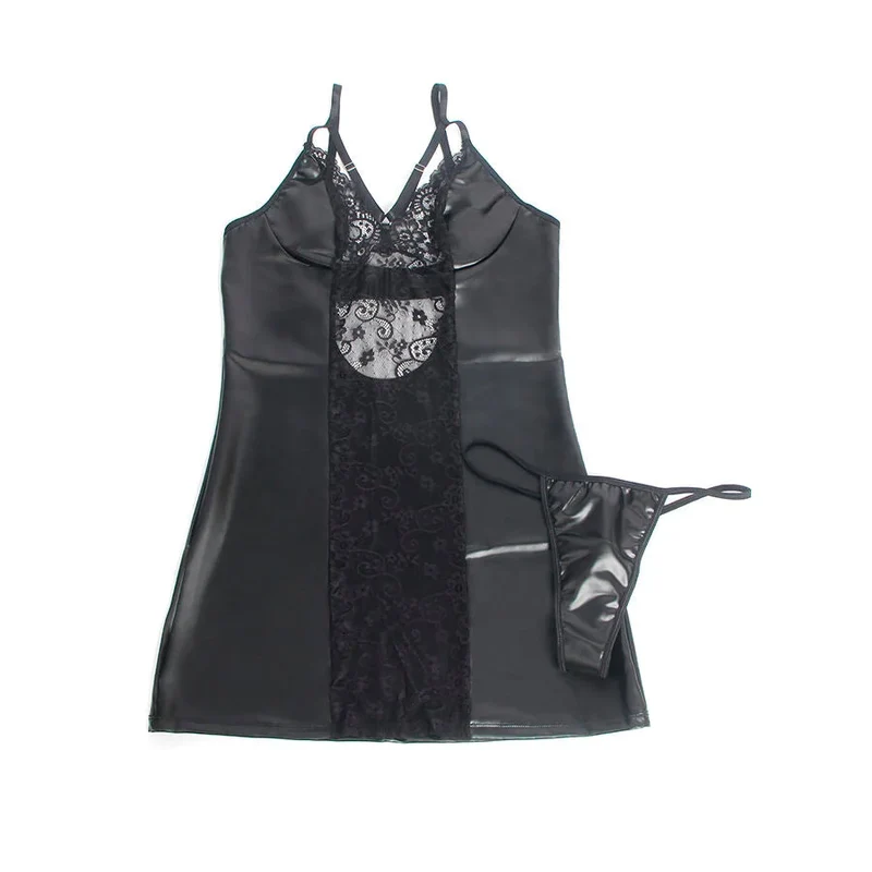 SUBBLIME - LEDERKLEID MIT BLUMENSPITZE