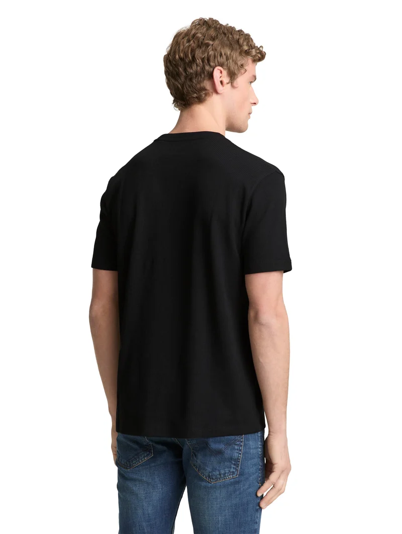 T-Shirt mit Waffelstruktur