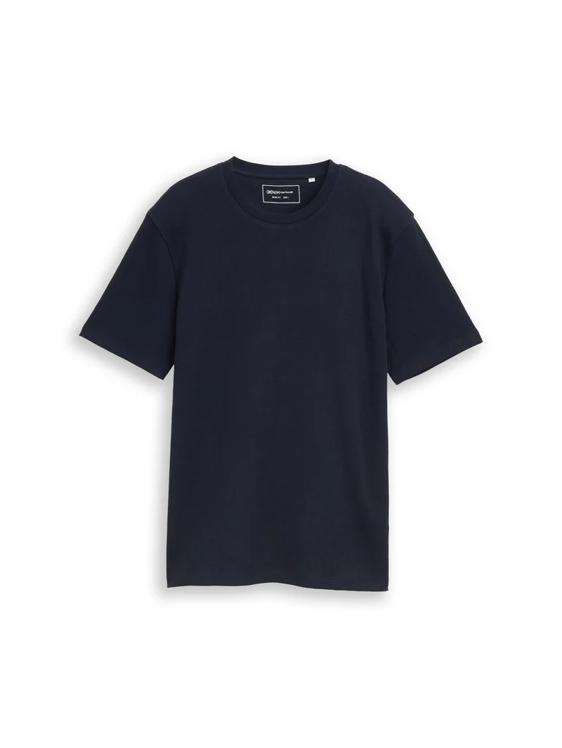 T-Shirt mit Waffelstruktur