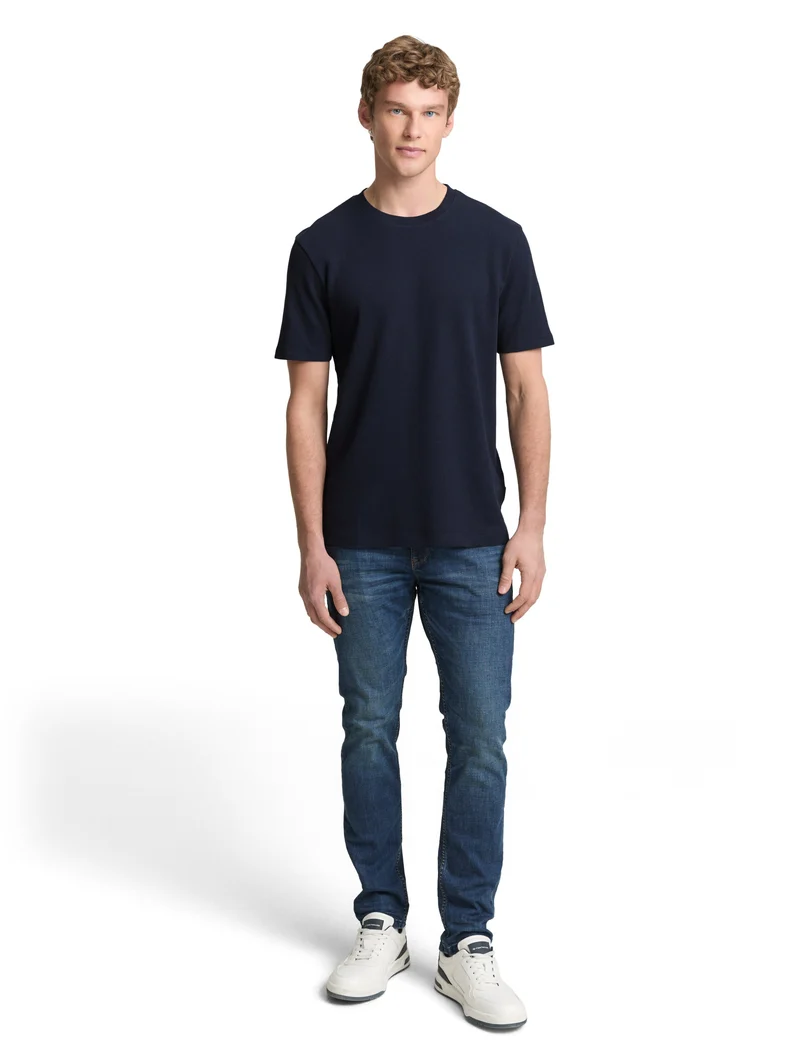 T-Shirt mit Waffelstruktur