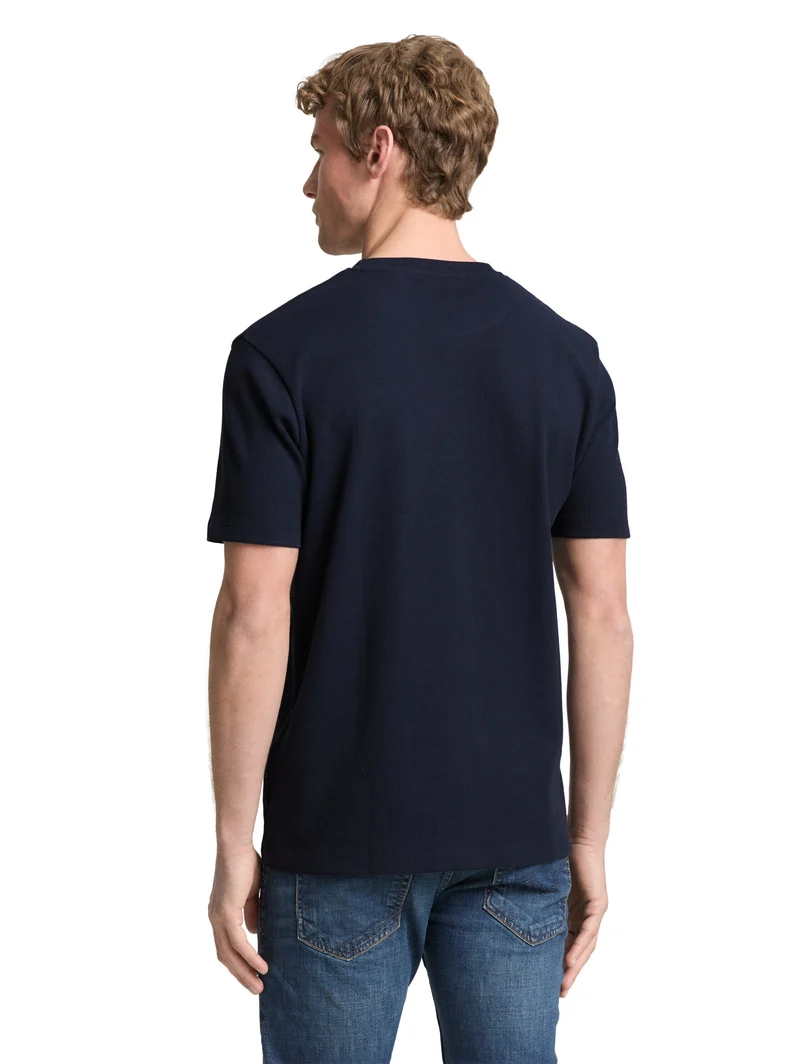 T-Shirt mit Waffelstruktur