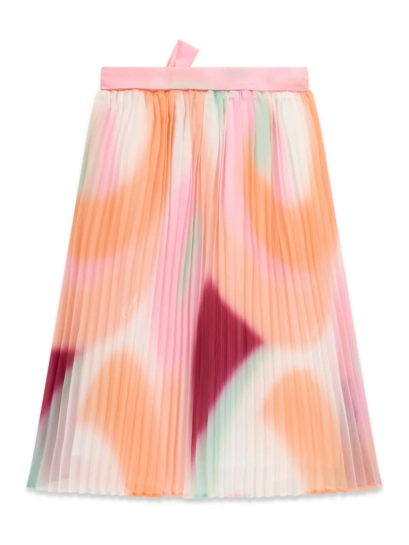 CHIFFON PLEATED WRAP SKIRT
