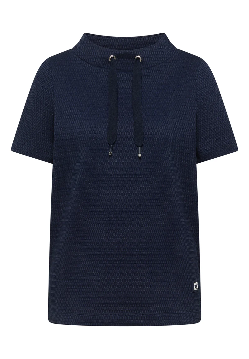 Shirt mit Funnel Neck im Two-Tone-Look