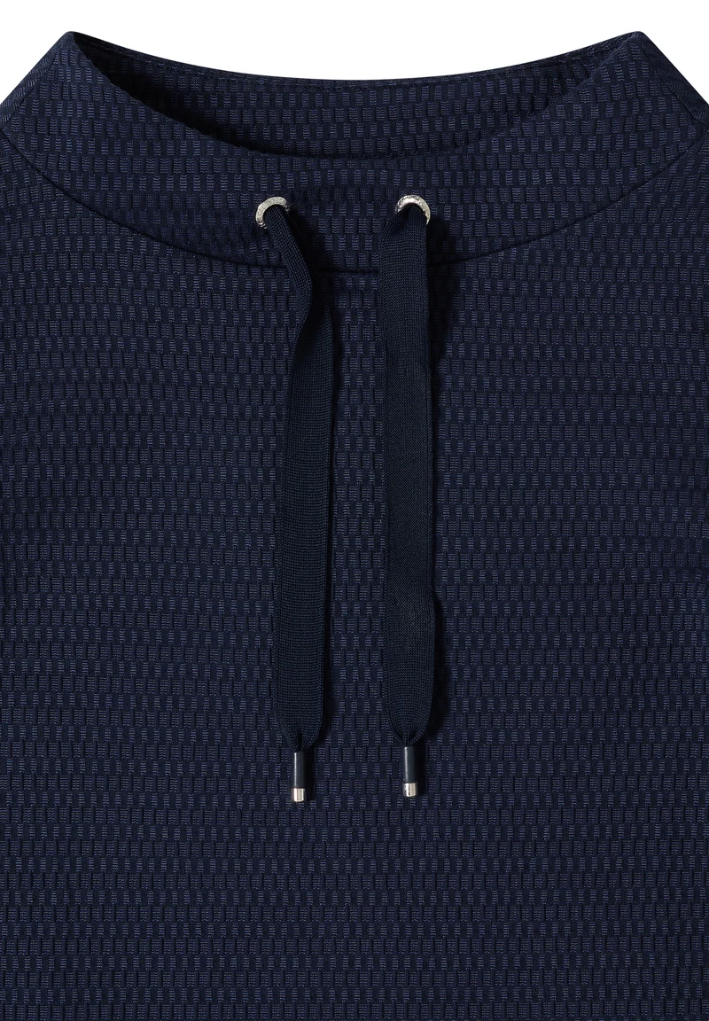 Shirt mit Funnel Neck im Two-Tone-Look