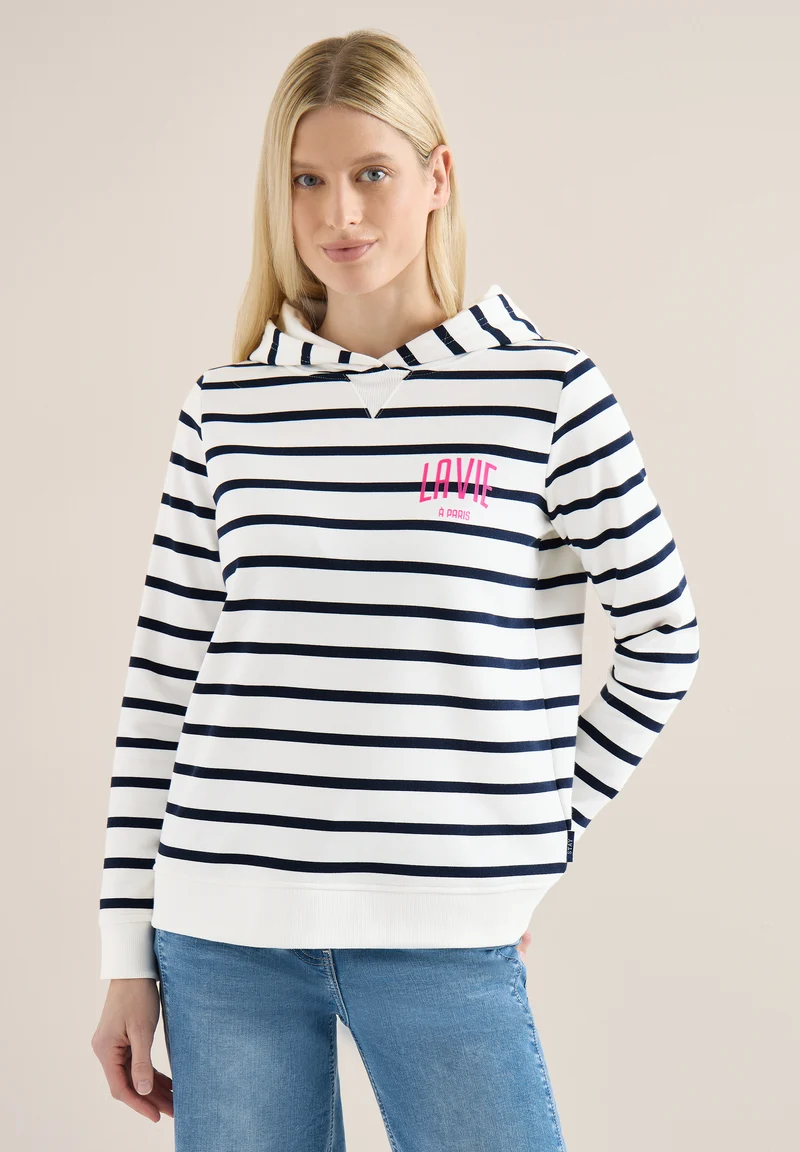 Sweatshirt mit Kapuze und Chestprint