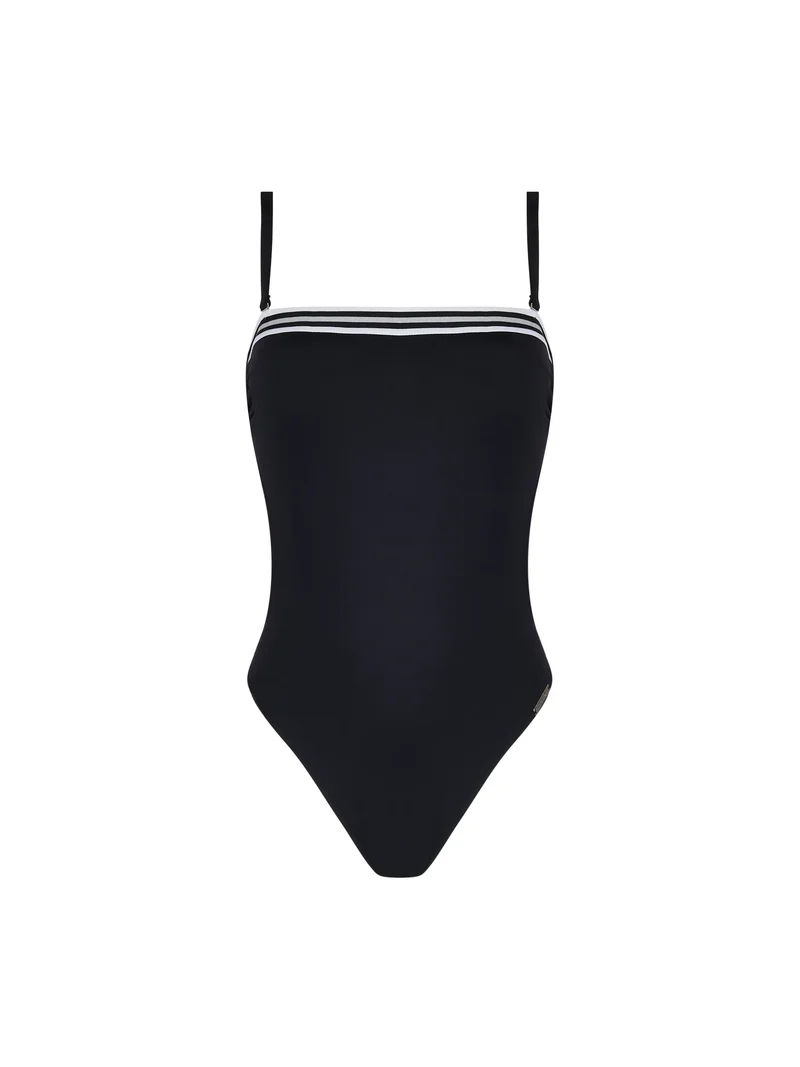 Lise Charmel Bademode - Energie Nautique Soft Cup Trägerloser Badeanzug Noir Silber