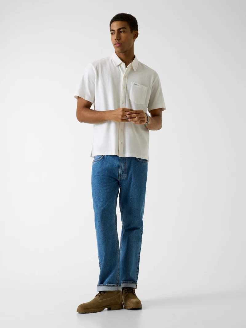 GJ REG FIT SLUB PIQUE SS SHIRT
