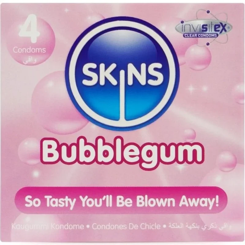SKINS - BUBBLEGUM PREMIUM-KONDOME PACKUNG 4/8 STÜCK