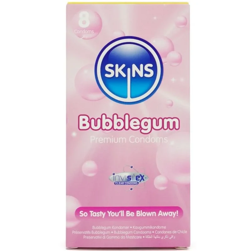 SKINS - BUBBLEGUM PREMIUM-KONDOME PACKUNG 4/8 STÜCK