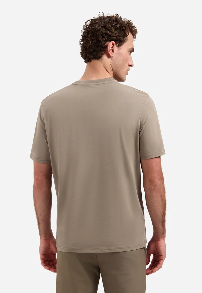 T-Shirt Crewneck Solid Basic Stretch