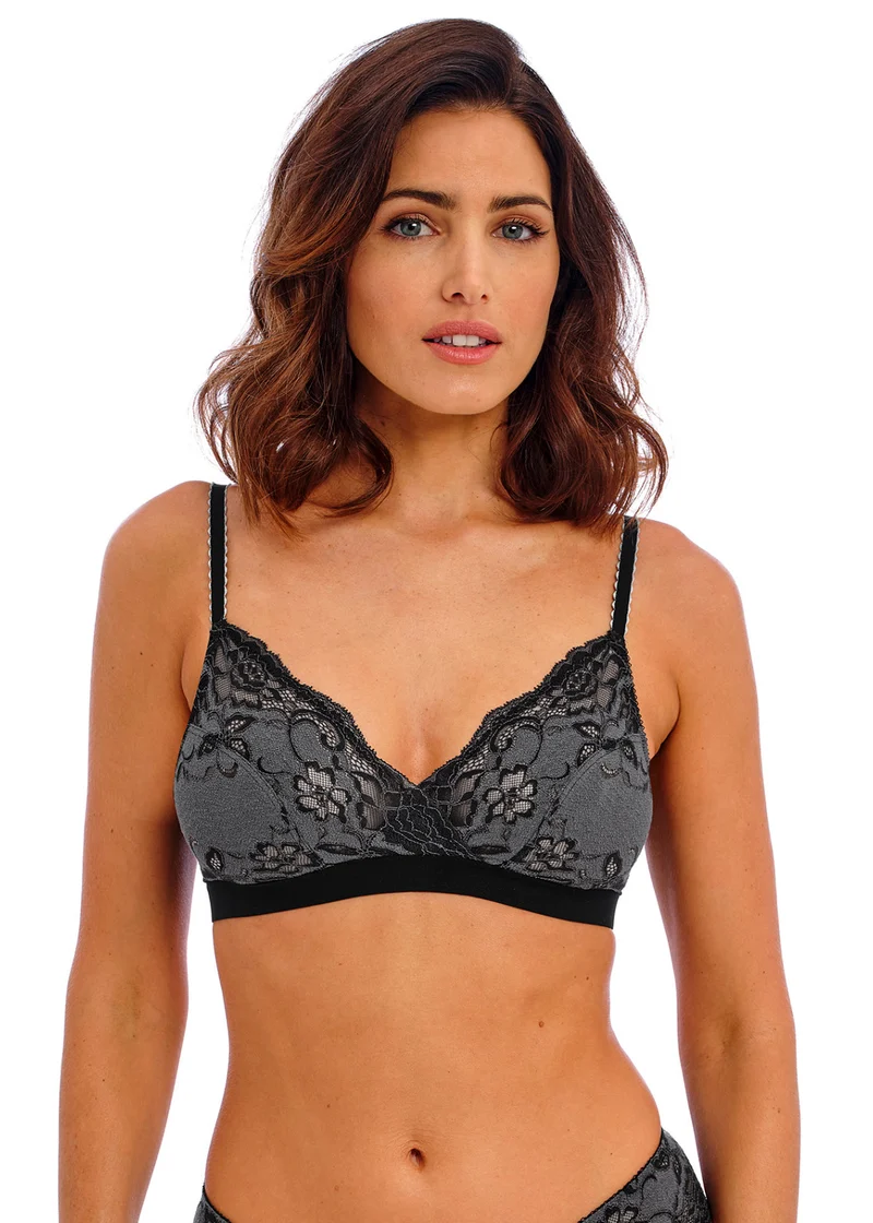 Wacoal – Florilege – Bügelloses Bralette in Schwarz