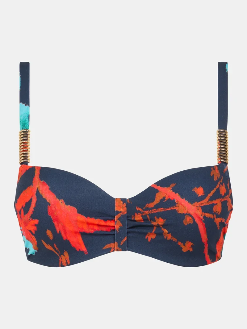 Chantelle Swimwear – Icon Halbschalen-Memory-BH mit Tintenblumen