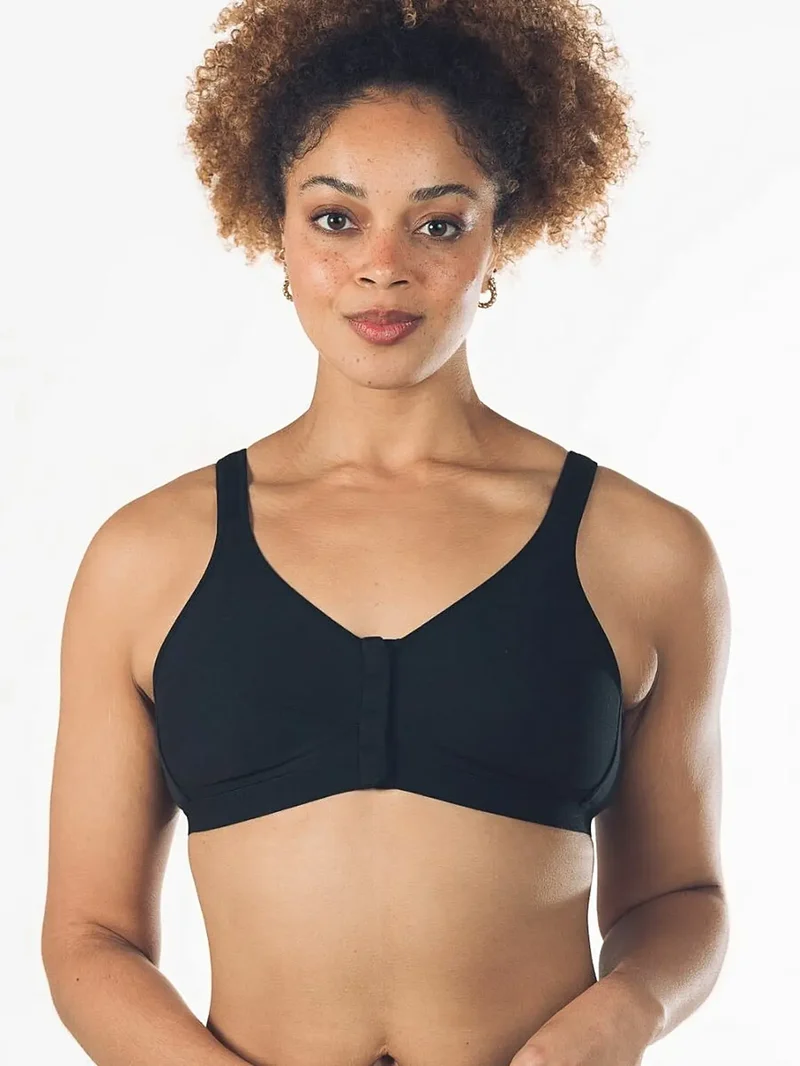 Royce - Comfi Bra Baumwoll-BH mit Frontverschluss Schwarz