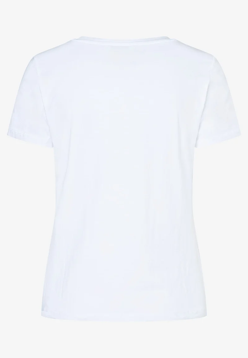 T-Shirt mit Perlenschriftzug