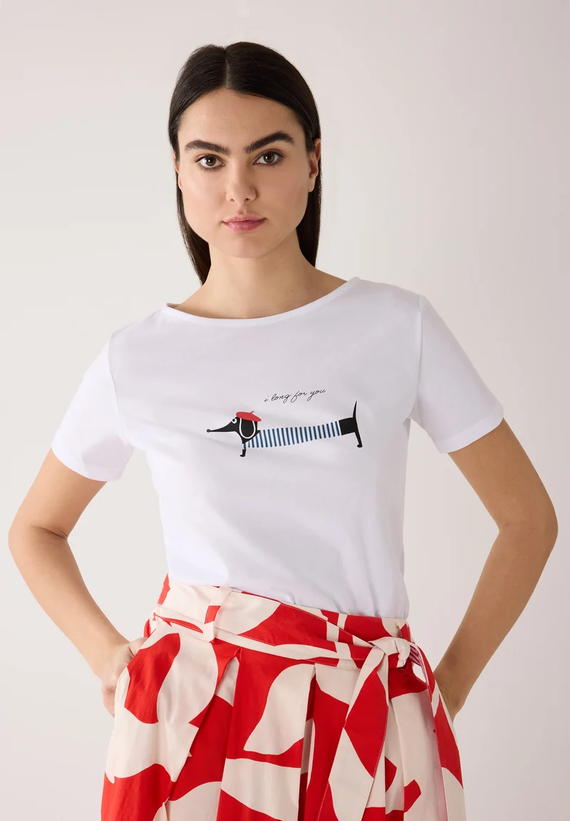 T-Shirt mit Dackelprint
