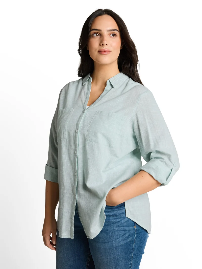 Plus Size - Bluse mit Brusttaschen