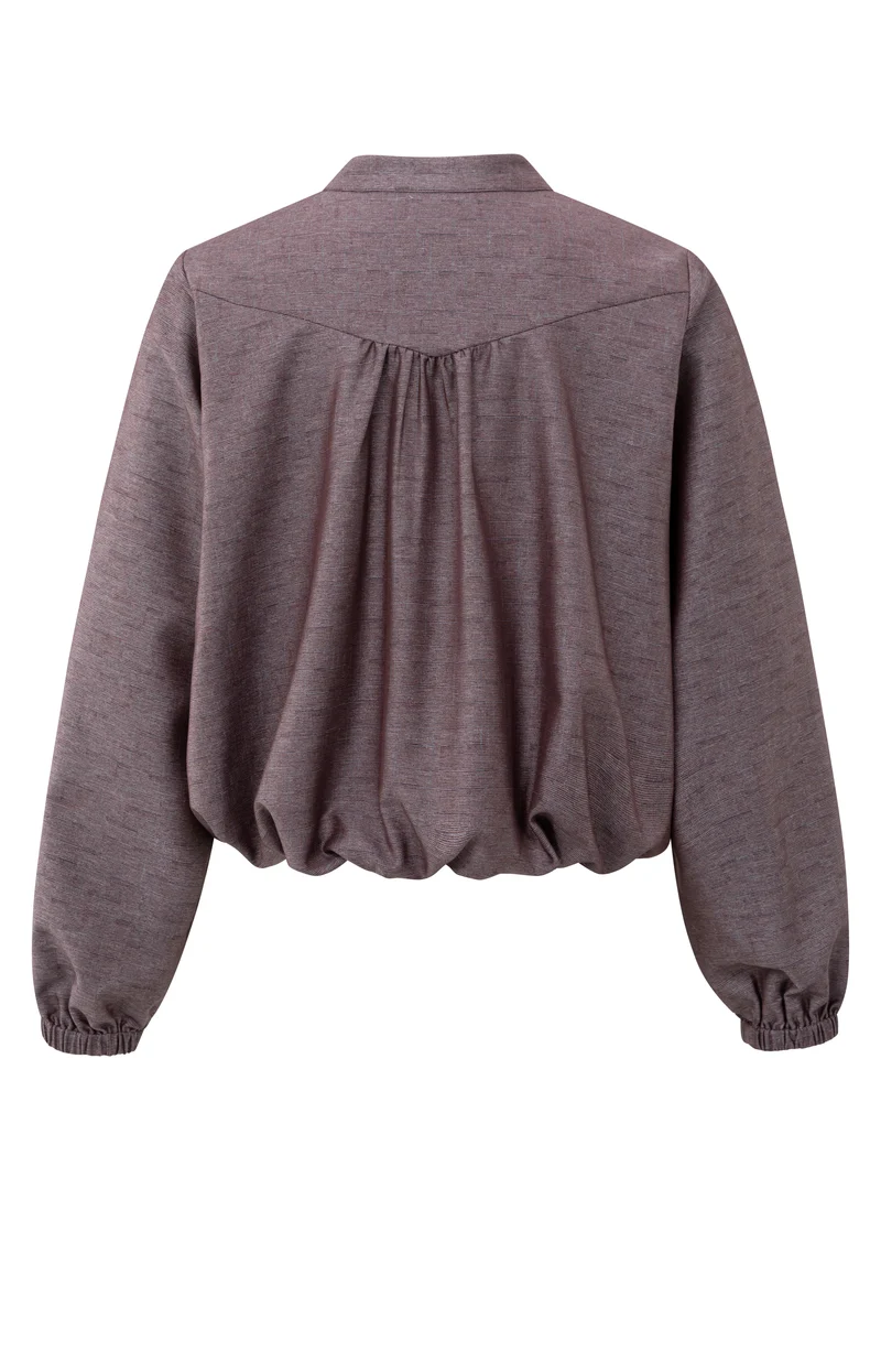 Ballonf?rmige Blusenjacke, FUDGE PURPLE DESSIN