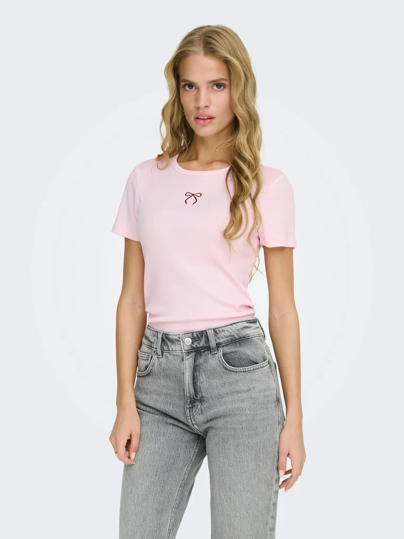 ONLELVA JUNE EMB S/S TEE JRS NOOS