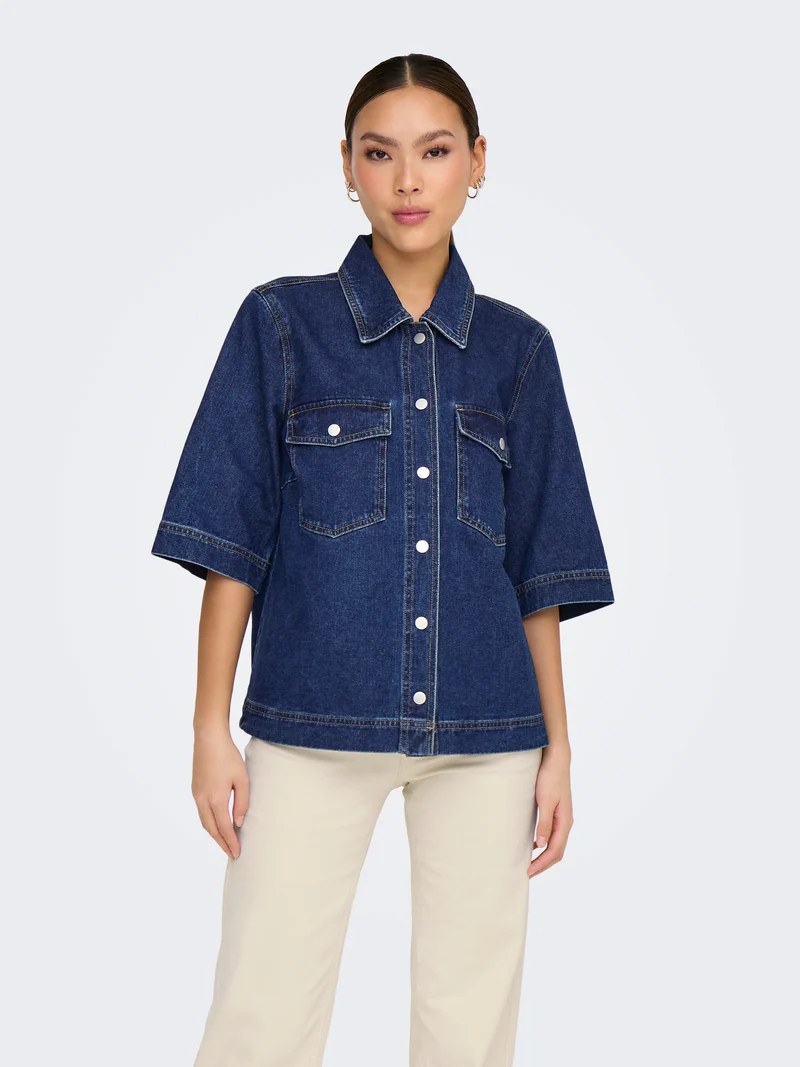 ONLBELLE S/S SHIRT DNM GUA NOOS