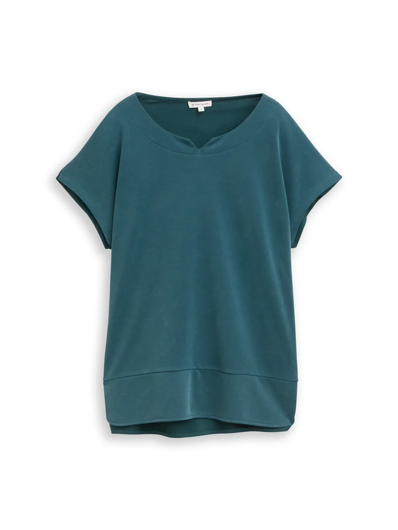 T-Shirt aus Materialmix