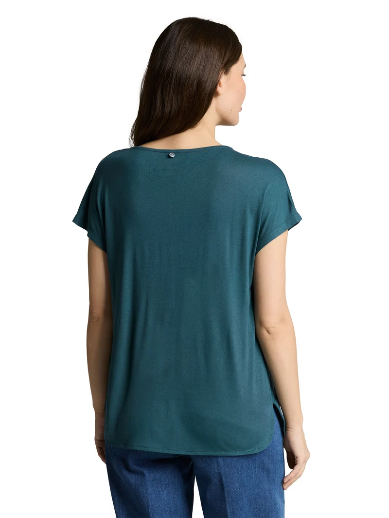 T-Shirt aus Materialmix