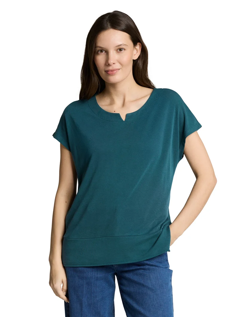 T-Shirt aus Materialmix