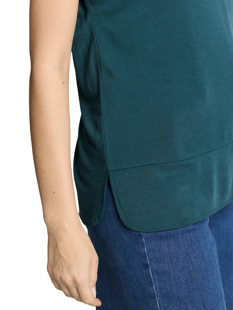 T-Shirt aus Materialmix