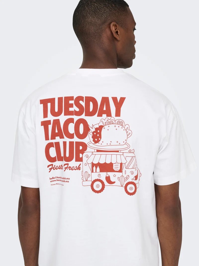 ONSFRED LIFE FOODIE RLX SS TEE