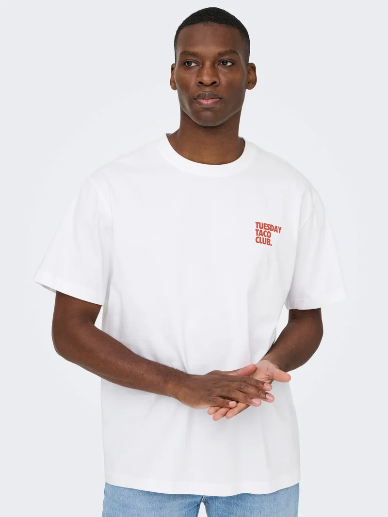 ONSFRED LIFE FOODIE RLX SS TEE