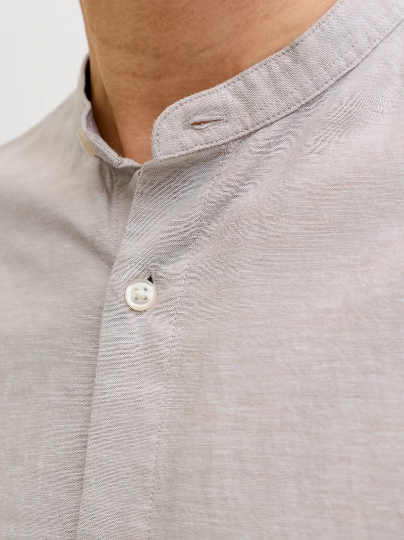 JJEBREEZE LINEN BLEND BAND SHIRT L/S SN