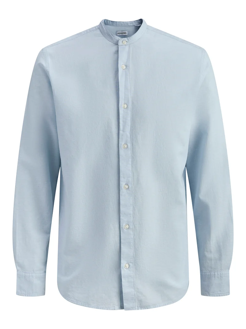 JJEBREEZE LINEN BLEND BAND SHIRT L/S SN