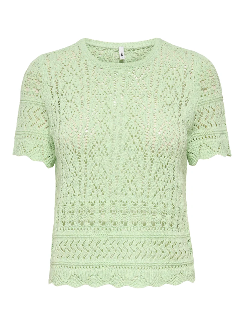 ONLELKE LIFE SS STRUCTUR O-NECK KNT NOOS