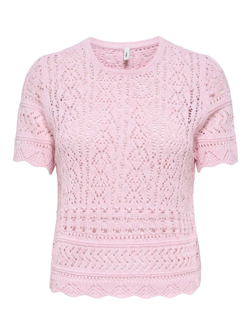 ONLELKE LIFE SS STRUCTUR O-NECK KNT NOOS
