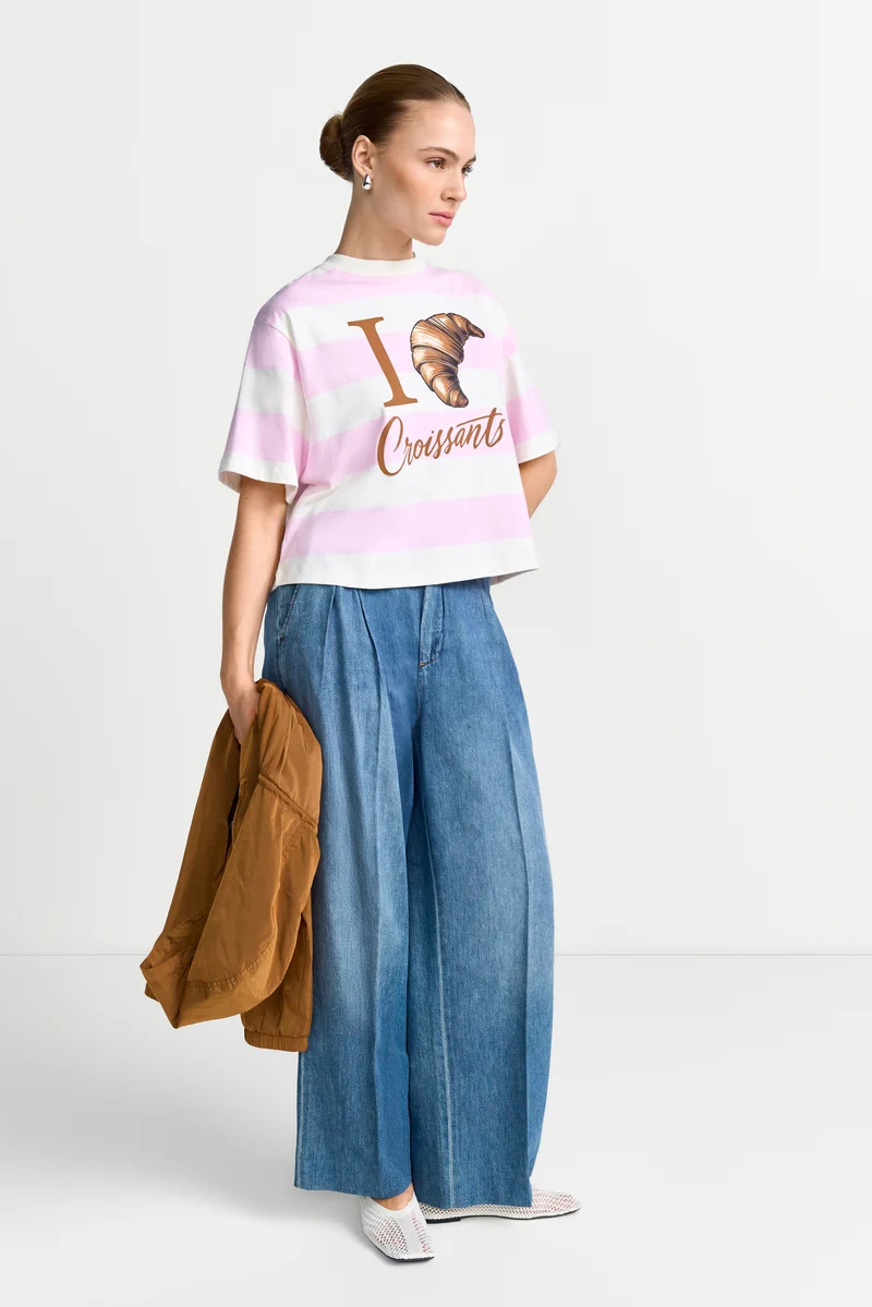 Boxy Striped Shirt Croissant