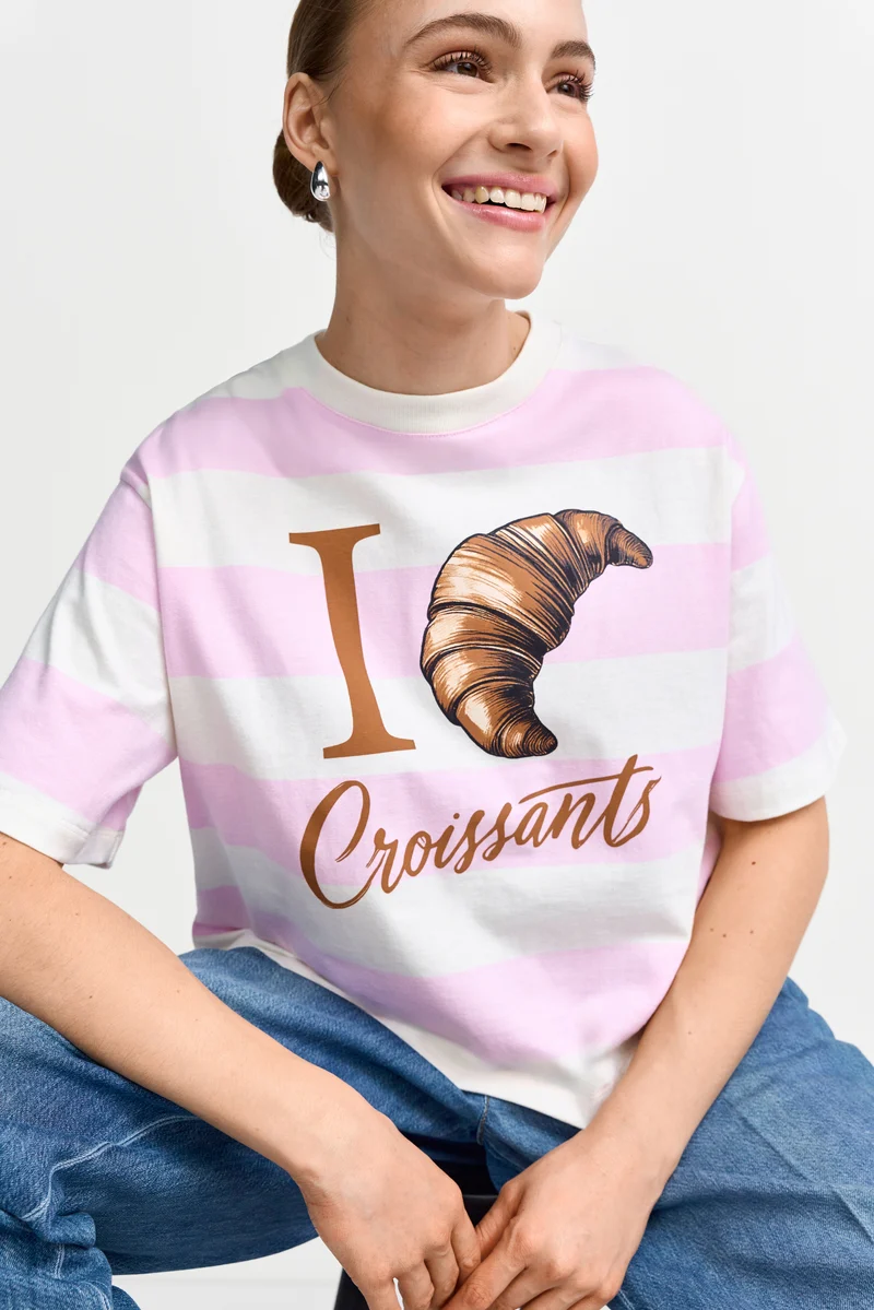 Boxy Striped Shirt Croissant