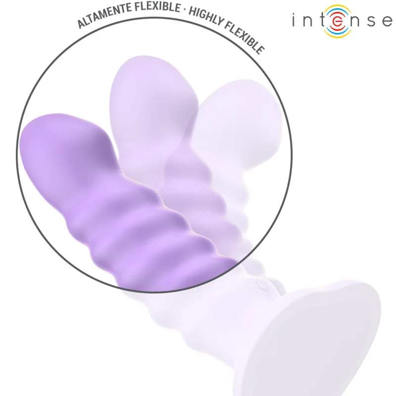 INTENSE - BRENDA VIBRATOR GRÖSSE M SPIRALENDESIGN 10 VIBRATIONEN LILA FERNBEDIENUNG