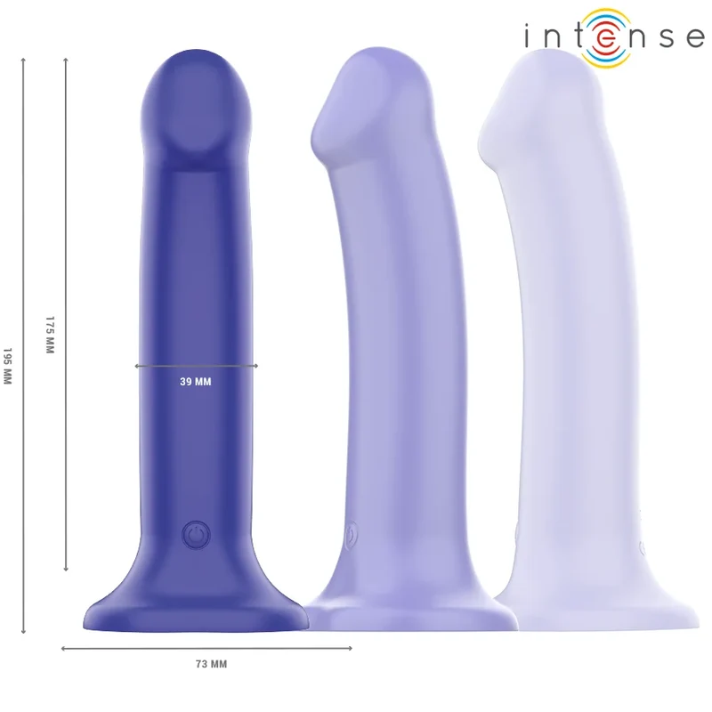 INTENSE - VICTORIA VIBRATOR MIT SAUGNAPF 10 VIBRATIONEN DUNKELBLAU FERNBEDIENUNG