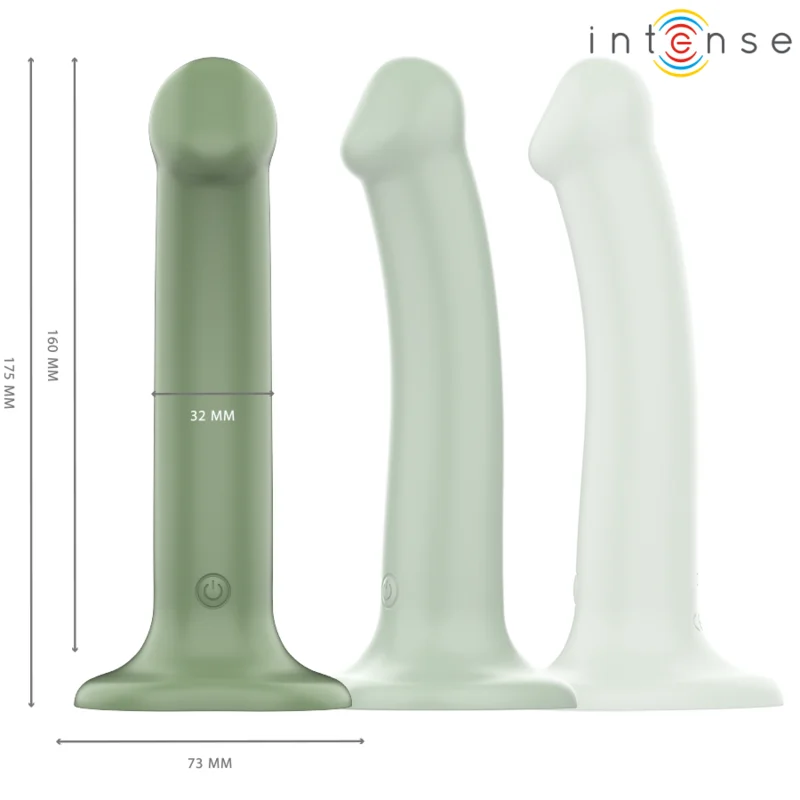 INTENSE - BECCA VIBRATOR MIT SAUGNAPF 10 VIBRATIONEN GRÜNE FERNBEDIENUNG