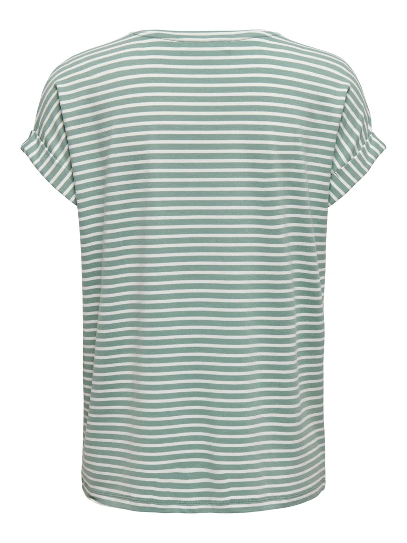 ONLMOSTER STRIPE S/S O-NECK TOP JRS NOOS