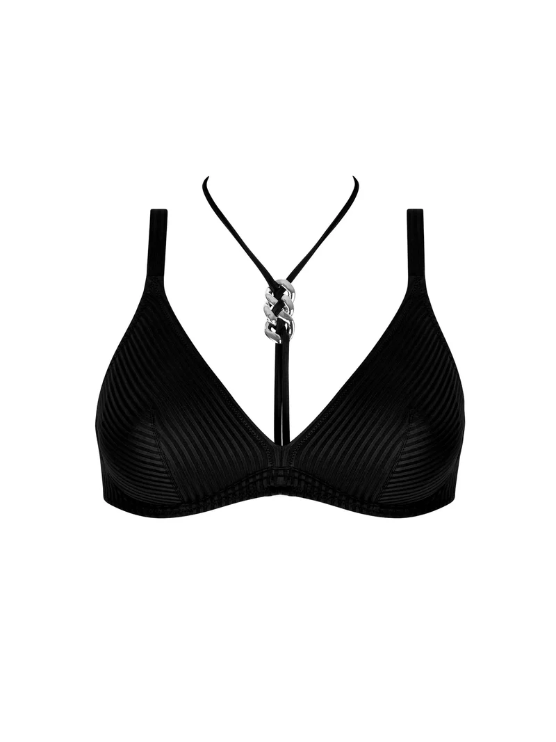 Antigel Swimwear von Lise Charmel – La Stricto Chic Plunge Bikini Noir