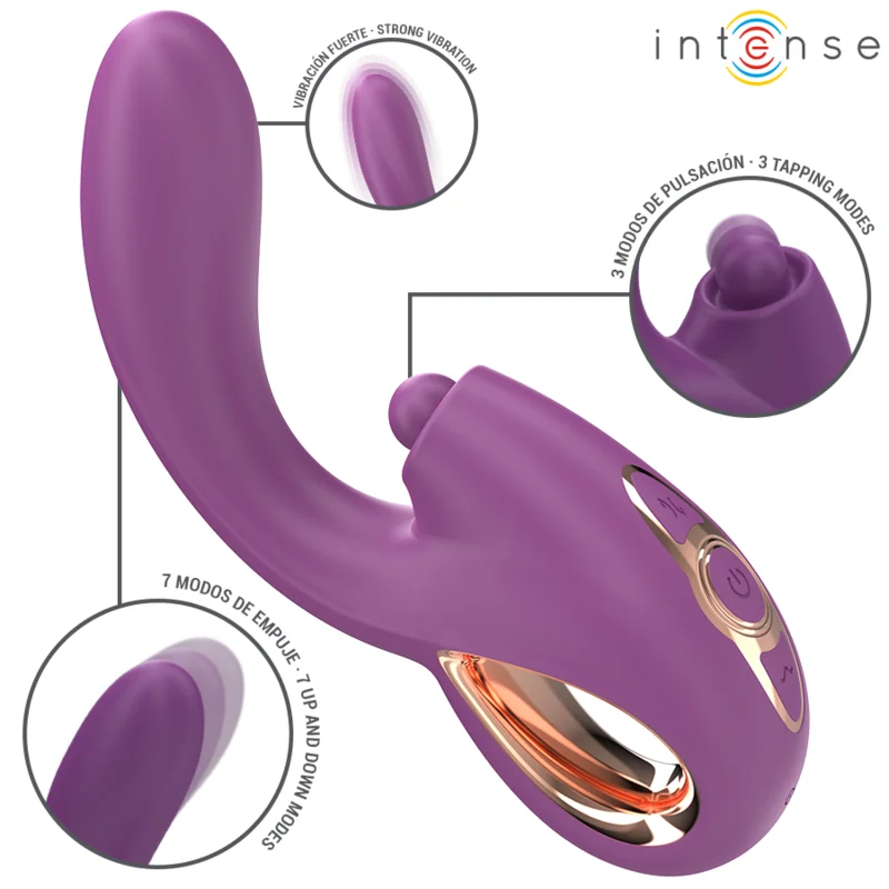 INTENSE - LALI MULTIFUNKTIONS-G-PUNKT-VIBRATOR TAPPING & STOSS & VIBRATION LILA