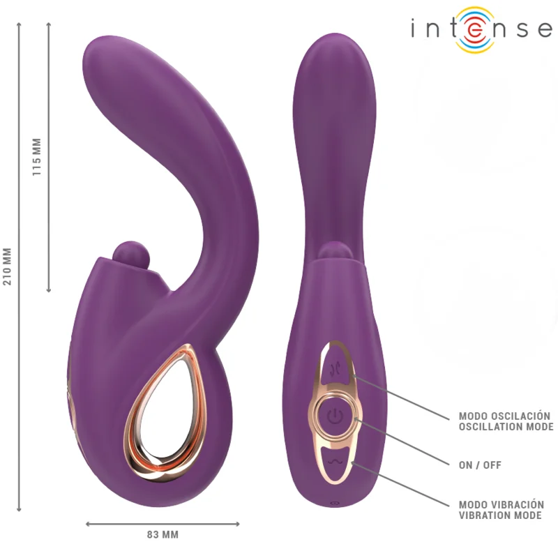 INTENSE - LALI MULTIFUNKTIONS-G-PUNKT-VIBRATOR TAPPING & STOSS & VIBRATION LILA