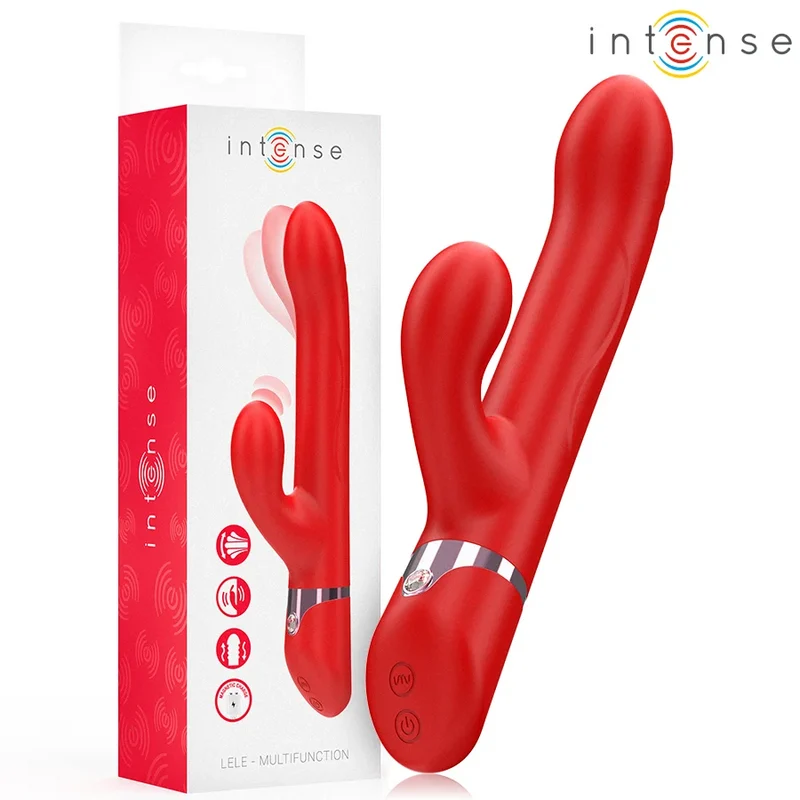 INTENSE - LELE MULTIFUNKTIONSVIBRATOR ROTIEREND & OSZILLATION & STIMULATION ROT
