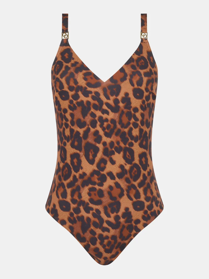 Chantelle Swimwear – Sauvage Bügelloser Triangel-Spacer-Badeanzug Wild Leopard