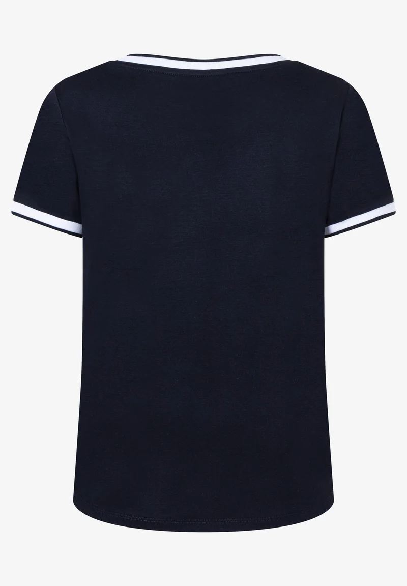 Blusenshirt mit Kontrastabschlüssen