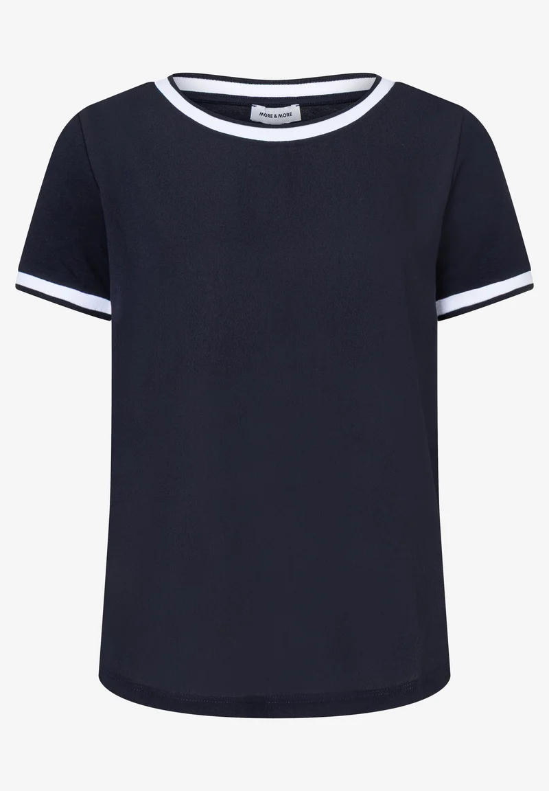 Blusenshirt mit Kontrastabschlüssen