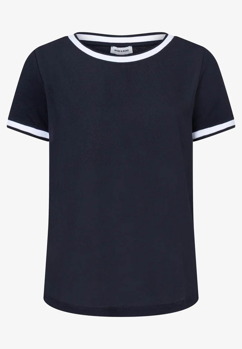 Blusenshirt mit Kontrastabschlüssen
