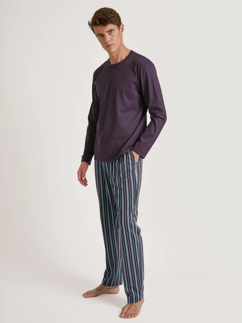 HERREN Shirt langarm, plum